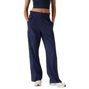 Athleta Trekkie High Rise Parachute Pants Navy Women's 12